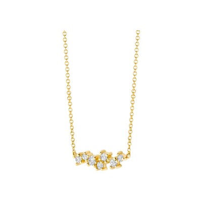 Collier Blush en or jaune et zircon