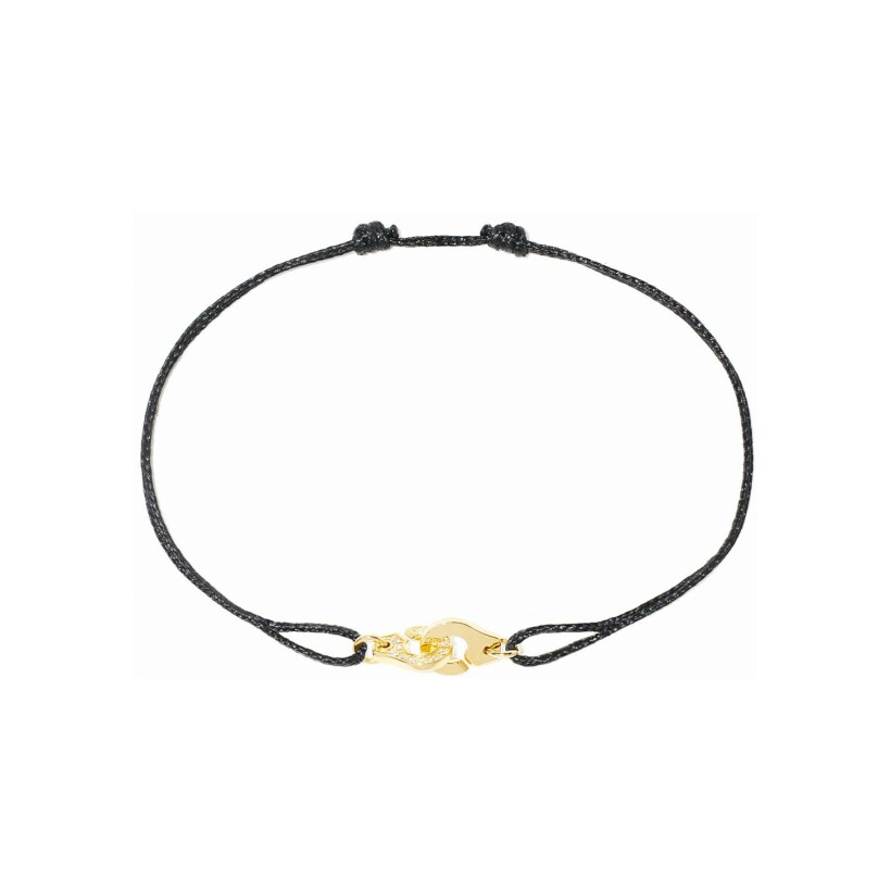 Menottes dinh van R6.5 cord bracelet, yellow gold, diamonds