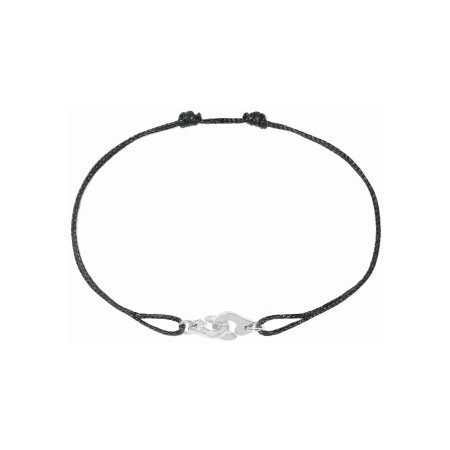 Bracelet sur cordon Menottes dinh van R6.5 en or blanc et diamants