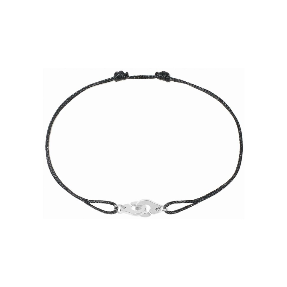 Bracelet sur cordon Menottes dinh van R6.5 en or blanc