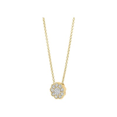 Collier Blush en or jaune et zircon