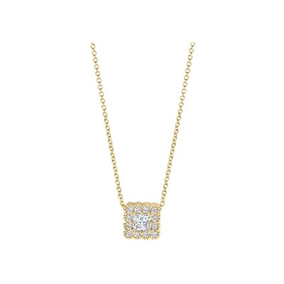 Collier Blush en or jaune et zircon