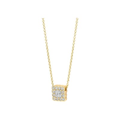 Collier Blush en or jaune et zircon