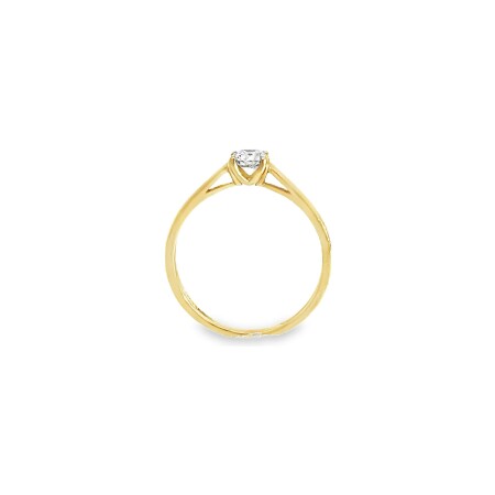 Solitaire en or jaune et diamant