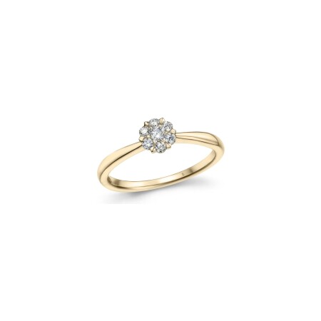 Solitaire en or jaune et diamants 0.20ct