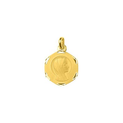 Médaille Vierge en or jaune