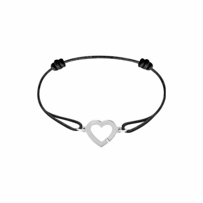 Bracelet sur cordon dinh van  Coeur R12 en or blanc