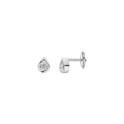 Boucles d'oreilles en or blanc et diamants