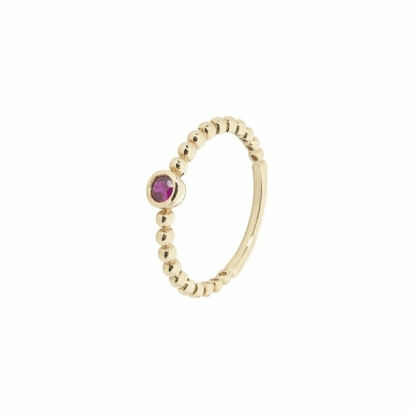 Bague Mix&Match en or rose et rubis