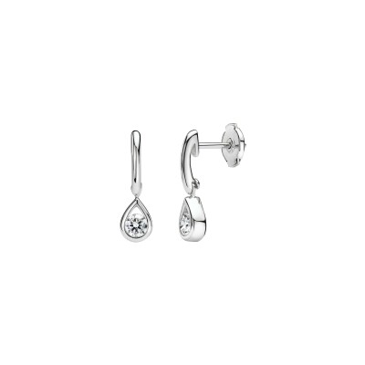 Boucles d'oreilles en or blanc et diamants