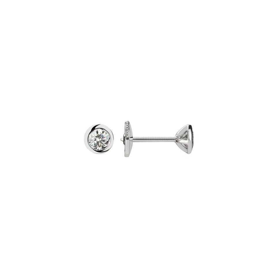 Boucles d'oreilles en or blanc et diamants de 0.50ct