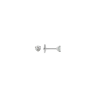 Boucles d'oreilles en or blanc et diamants de 0.80ct