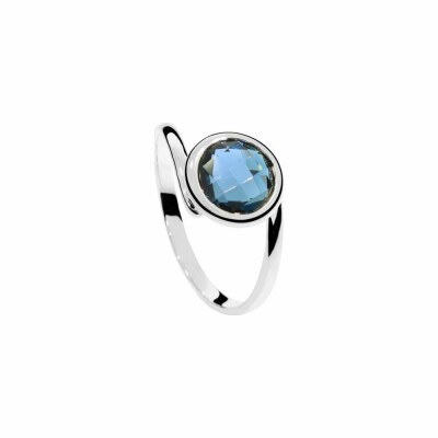 Bague en or blanc et topaze Blue London