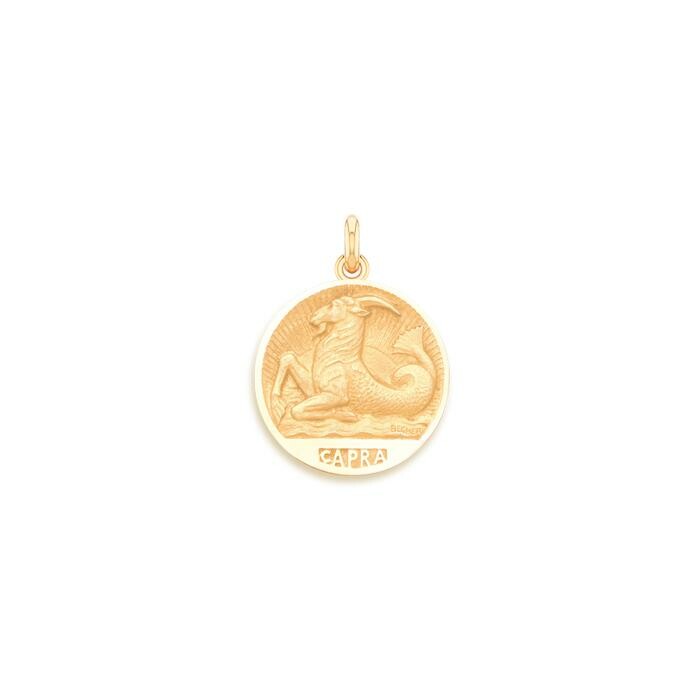Médaille signe du zodiaque Capricorne en or jaune