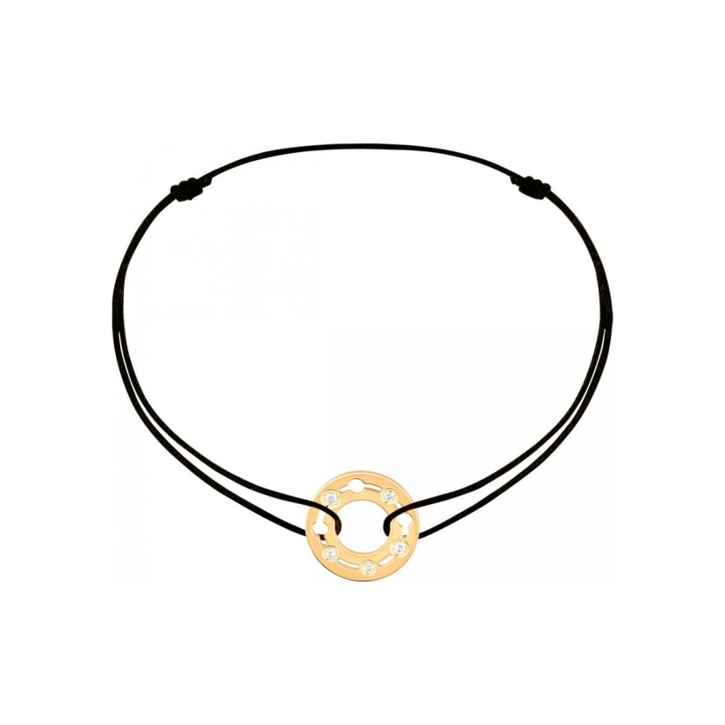 Pulse dinh van cord bracelet, yellow gold, diamonds