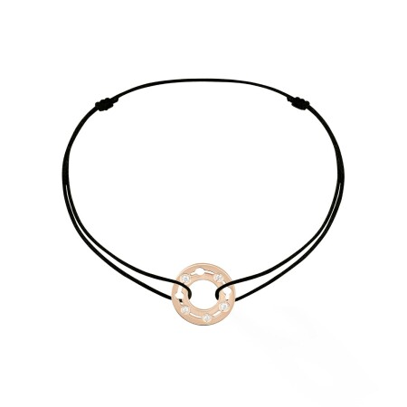 Pulse dinh van cord bracelet, rose gold, diamonds