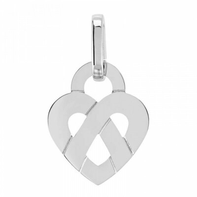 Collier Poiray Coeur Entrelacé petit modèle en or blanc