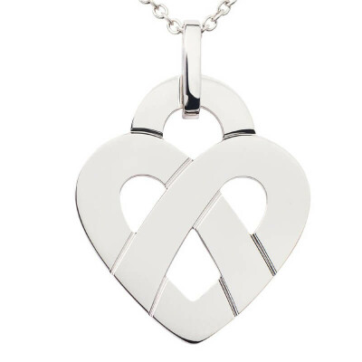 Pendentif Poiray Coeur Entrelacé Petit Modèle en or blanc 328513