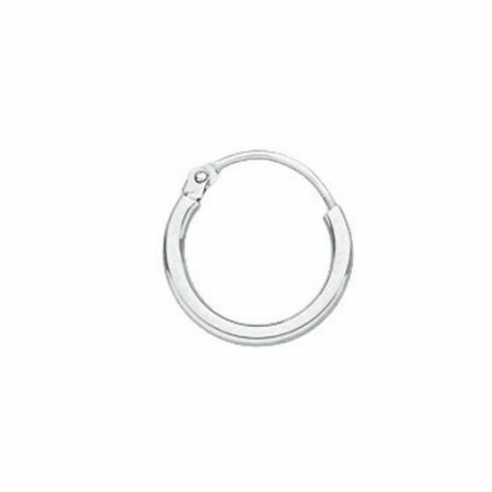 Boucles d'oreilles en or blanc 750 millièmes épaisseur 1.5mm diamètre 12mm