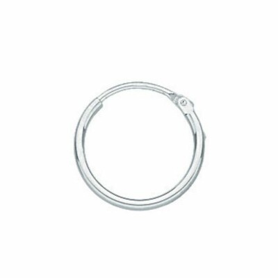 Boucles d'oreilles en or blanc 750 millièmes épaisseur 1.5mm diamètre 14mm