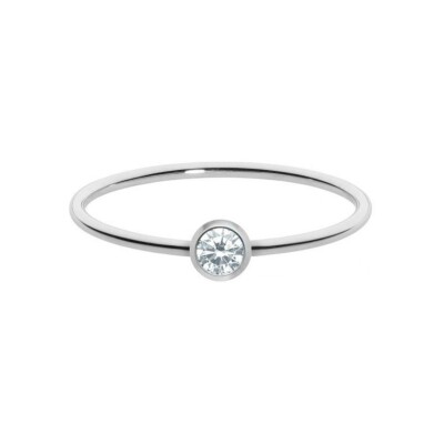 Bague RedLine Précieuse avec diamant 0.10ct en serti clos, or blanc