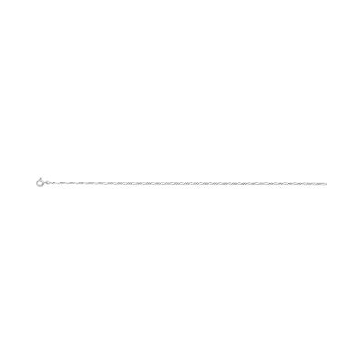 Chaîne maille alternée en argent rhodié