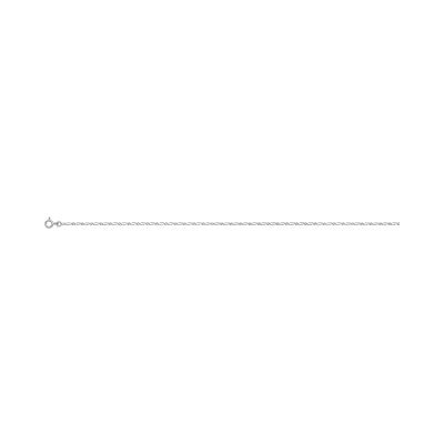 Chaîne maille alternée en argent rhodié