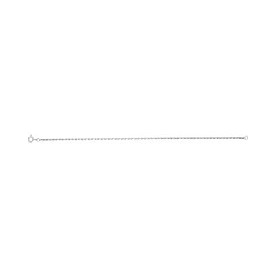 Collier chaîne maille corde en argent rhodié