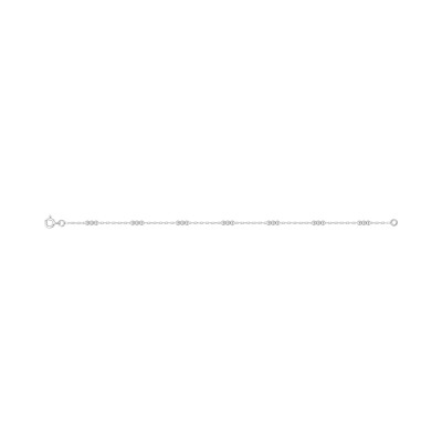 Bracelet en argent rhodié, taille 18cm