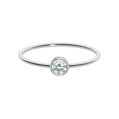 Bague RedLine Prétentieuse avec diamant 0.20ct en serti clos, or blanc