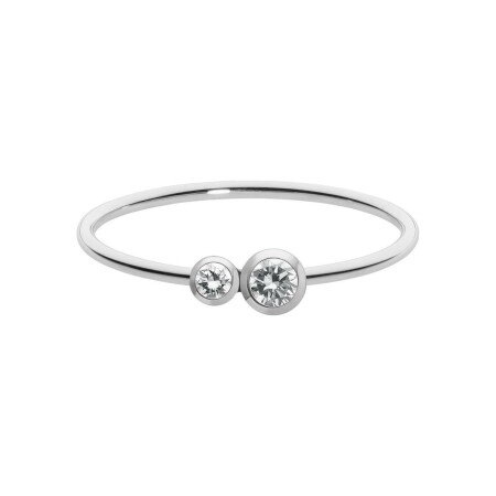 Bague RedLine Eternité avec diamant 0.15ct en serti clos, or blanc