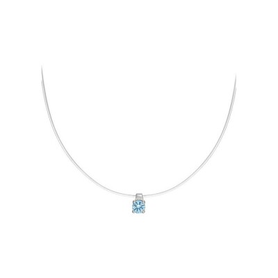 Collier en argent rhodié et oxyde de zirconium