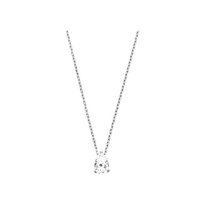 Collier en argent rhodié et oxyde de zirconium