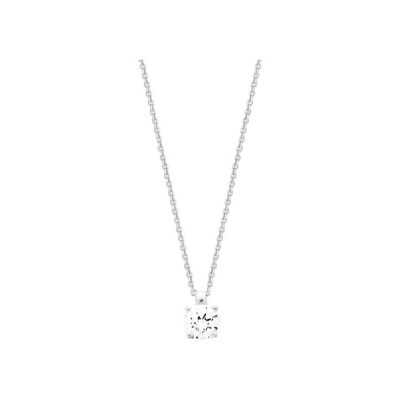 Collier en argent rhodié et oxyde de zirconium