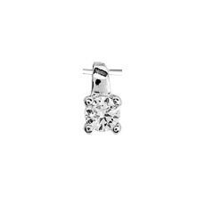 Collier en argent rhodié et oxyde de zirconium