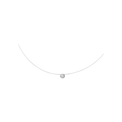 Collier en argent rhodié et oxyde de zirconium