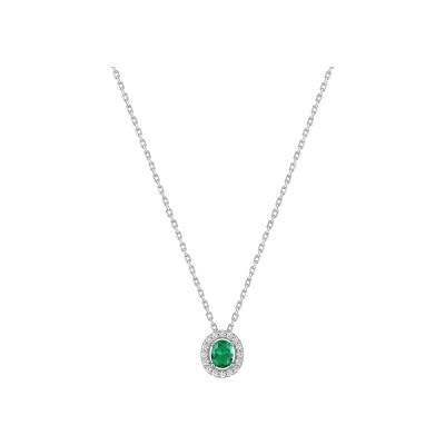 Collier en argent rhodié et oxyde de zirconium