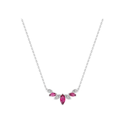 Collier en argent rhodié et oxyde de zirconium
