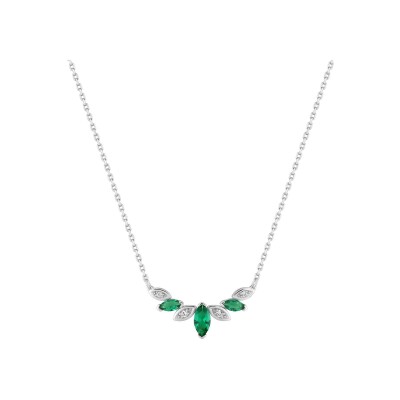 Collier en argent rhodié et oxyde de zirconium
