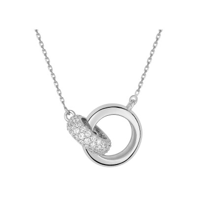 Collier en argent rhodié et oxyde de zirconium