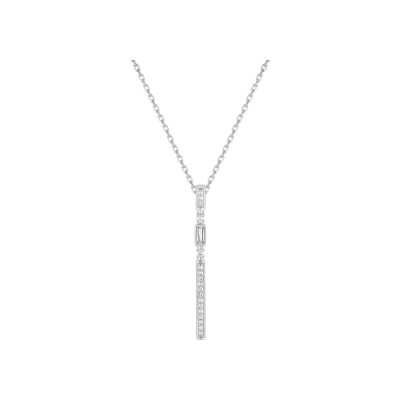 Pendentif en argent rhodié et oxyde de zirconium