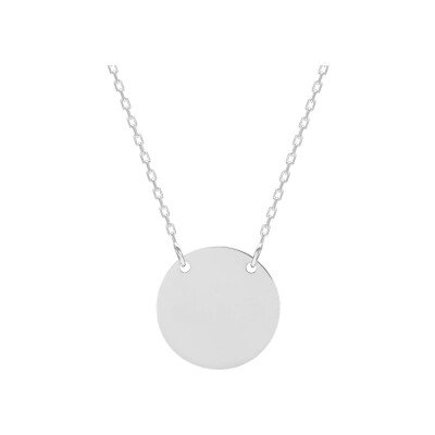 Collier à graver en argent rhodié