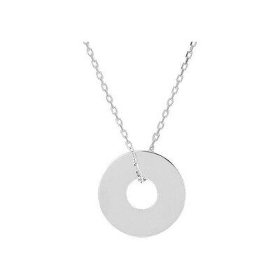 Collier à graver en argent rhodié