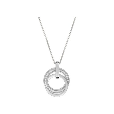 Collier en argent rhodié et oxyde de zirconium