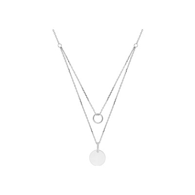 Collier en argent rhodié