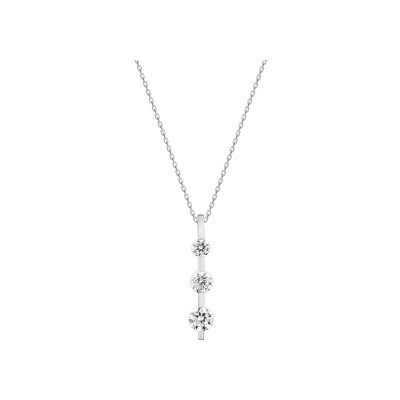 Pendentif en argent rhodié et oxyde de zirconium