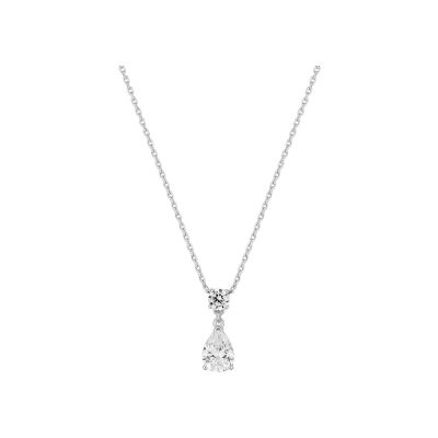 Collier en argent rhodié et oxyde de zirconium
