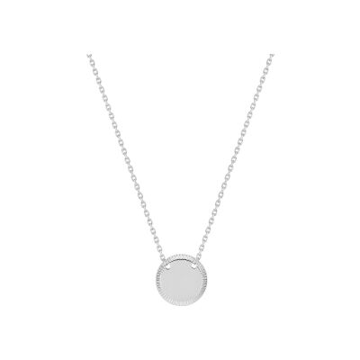 Collier à graver en argent rhodié