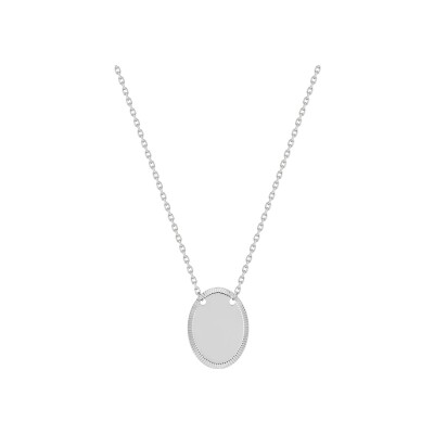 Collier à graver en argent rhodié
