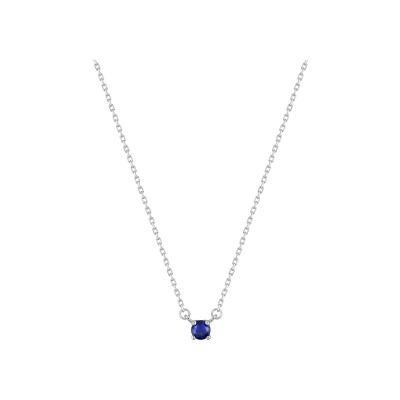 Collier en argent rhodié et oxyde de zirconium